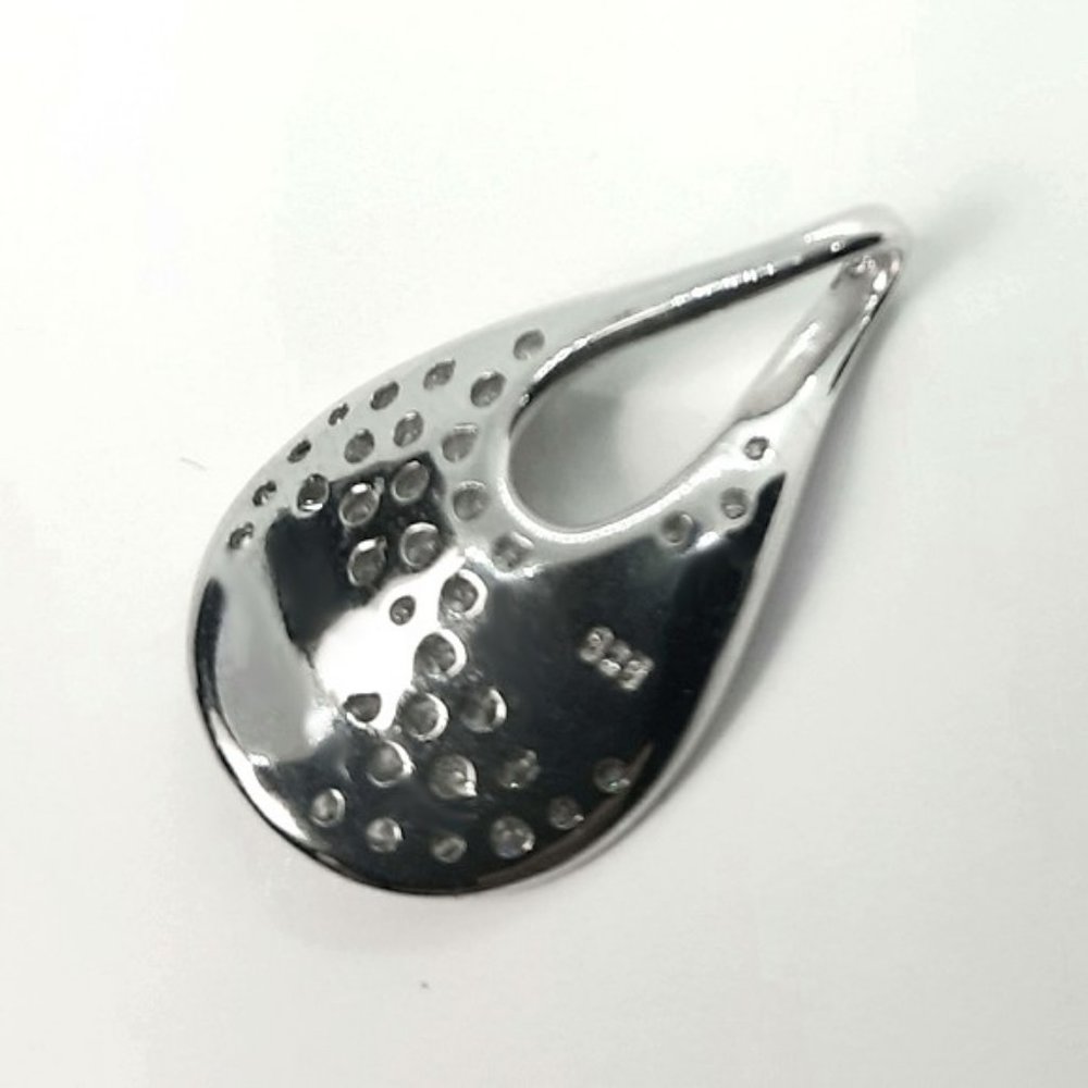 Sterling SILVER flower pendant 1.0" - Picture 3 of 5